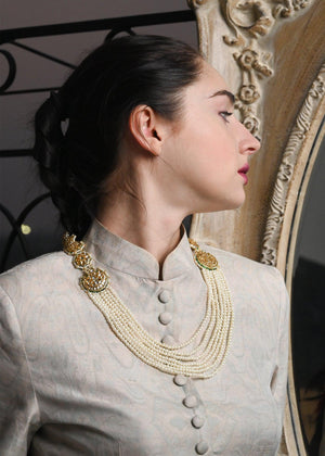 Piece Of Art Pearl Necklace Set - Rajwada