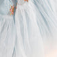 Pink & Blue Soft Net Lehenga - Rajwada