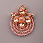 Pink and Gold-Tone Stud Earrings - Rajwada