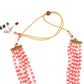 Pink and White Multi Layered Kundan Necklace - Rajwada