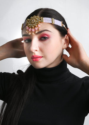 Pink Beaded Choker Set - Rajwada