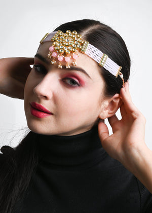 Pink Beaded Choker Set - Rajwada