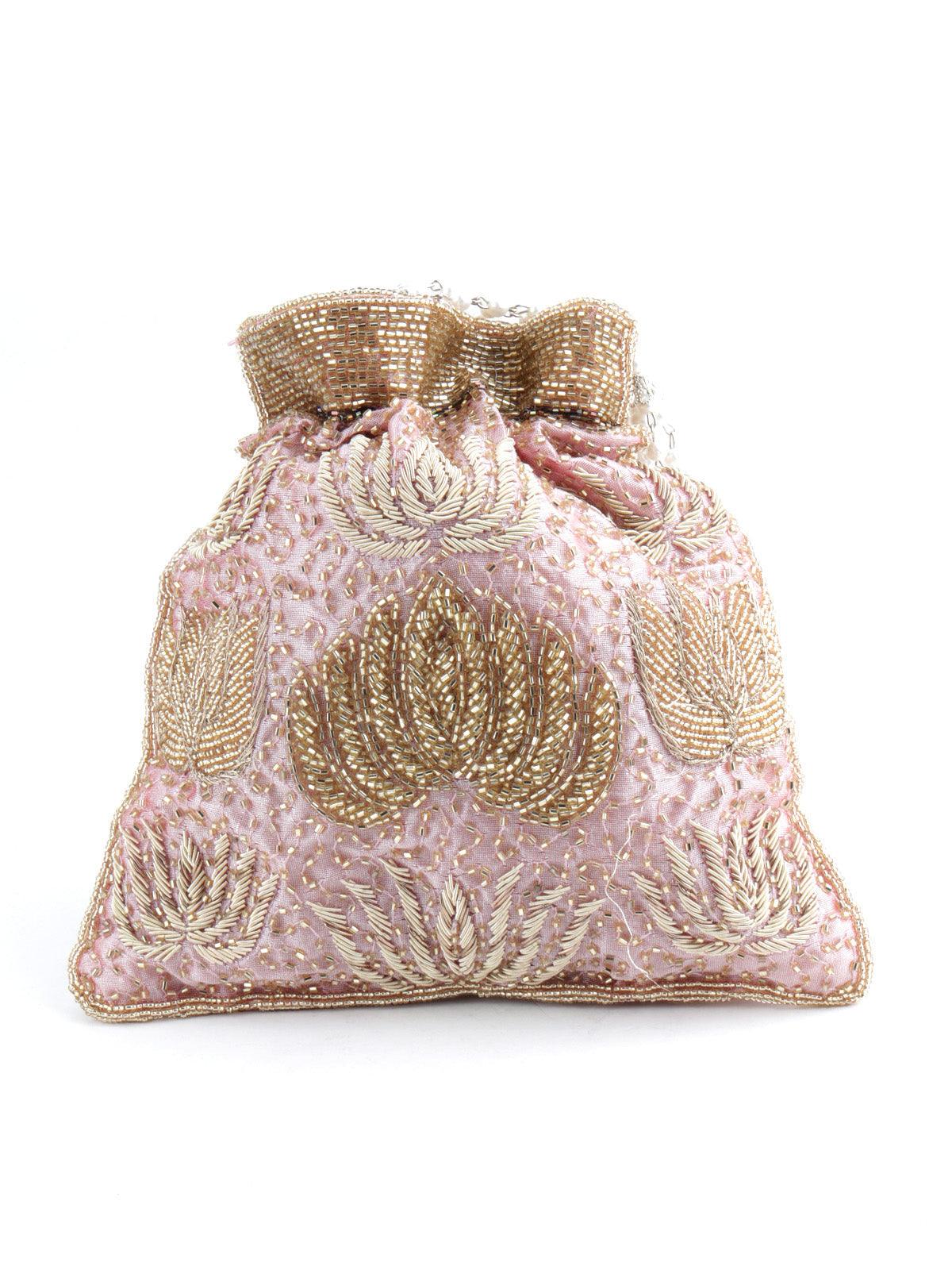 Pink Bright Potli Bag - Rajwada