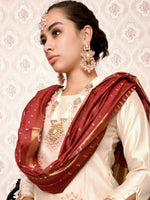 Pink cluster detailing statement jewellery set - Rajwada