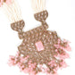 Pink cluster detailing statement jewellery set - Rajwada