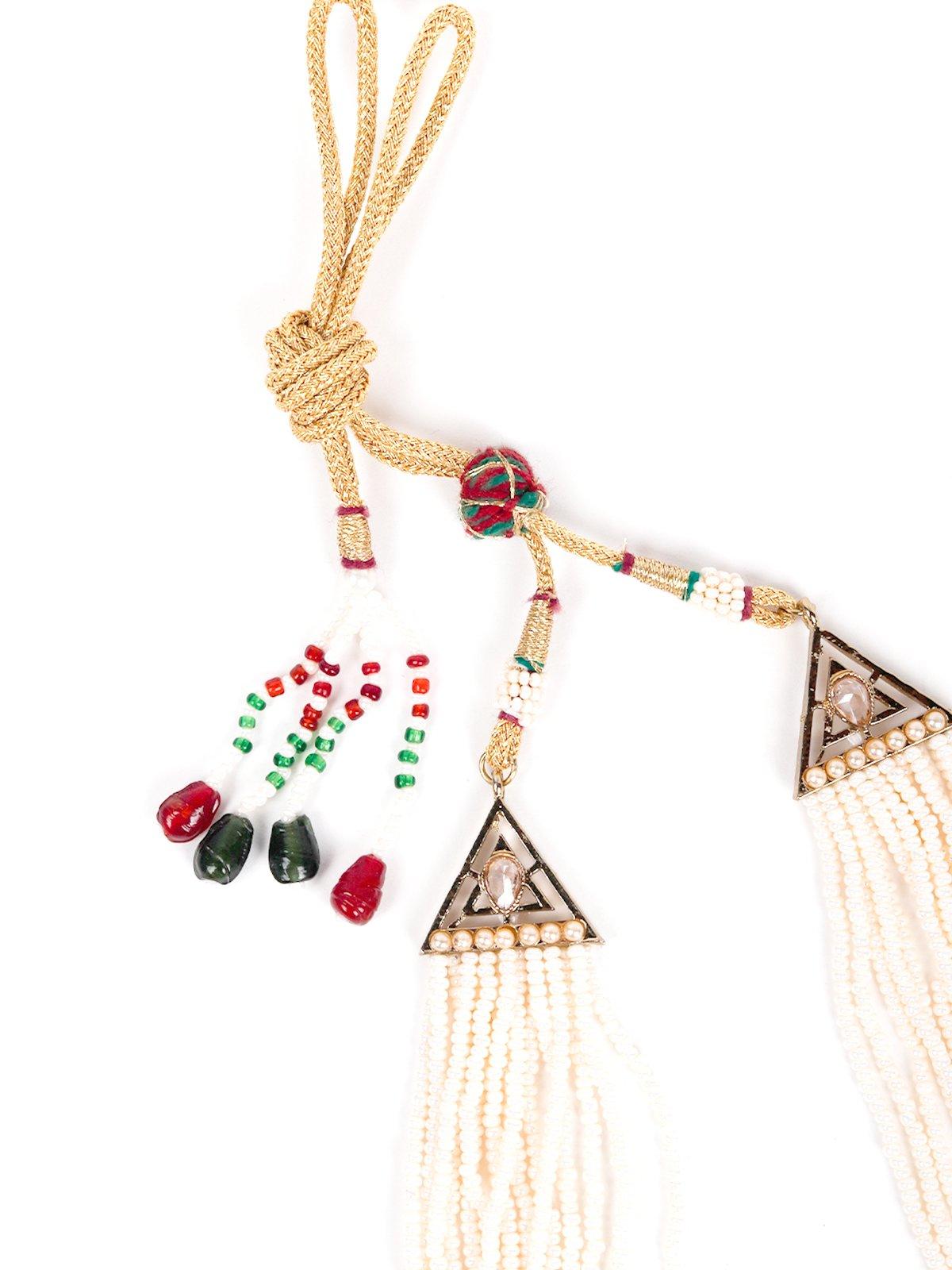 Pink cluster detailing statement jewellery set - Rajwada
