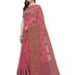 Pink Colour Banarasi Silk Madhubani Work Saree - Rajwada
