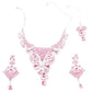 Pink Crystal Necklace Set - Rajwada