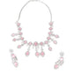 Pink Faux Diamond Princess Necklace Set - Rajwada