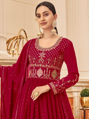 Pink Floor Length Anarkali Kurta - Rajwada