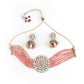 Pink Mani-Kundan Thoughtful Choker Set - Rajwada