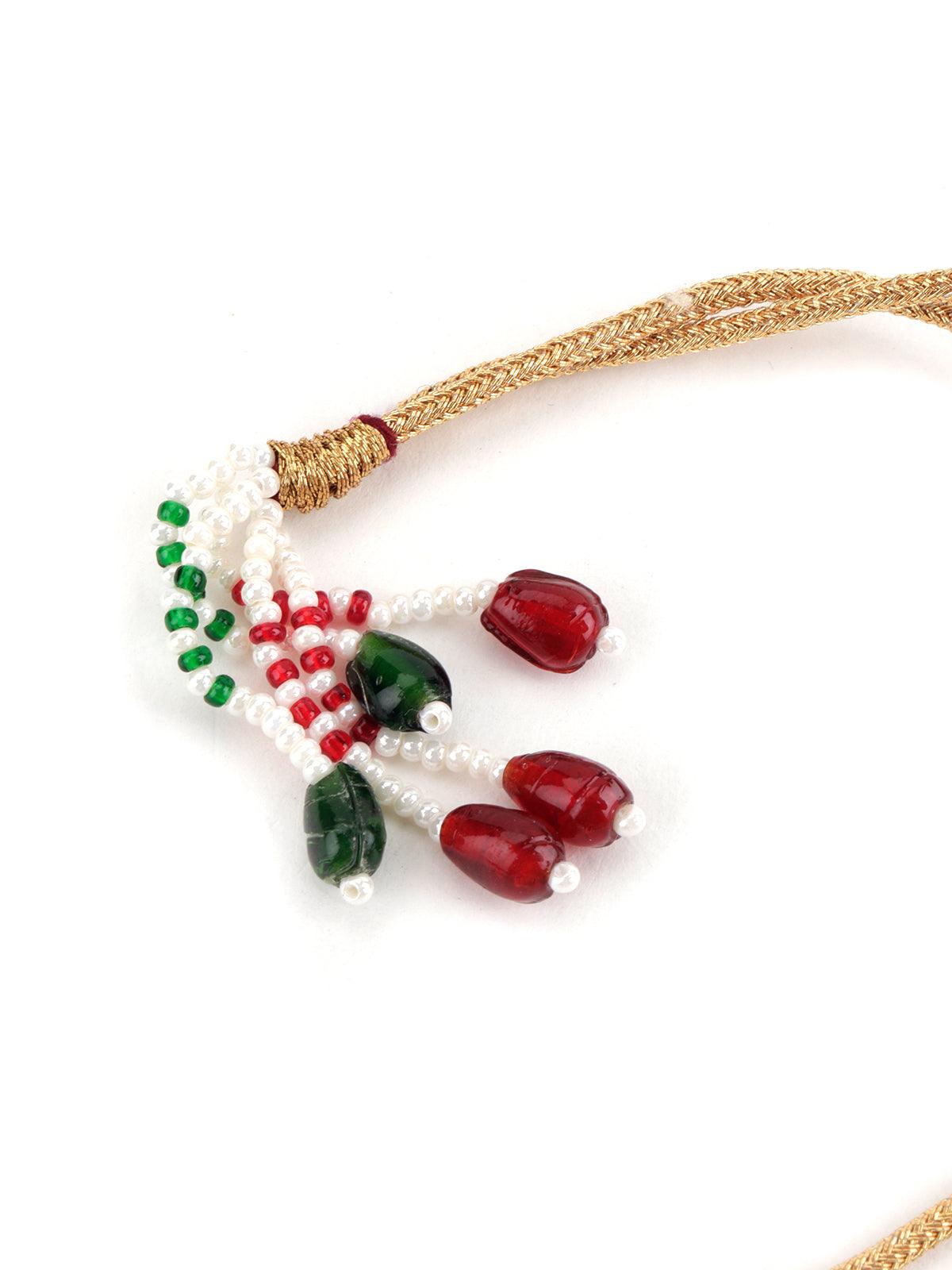 Pink Mani-Kundan Thoughtful Choker Set - Rajwada