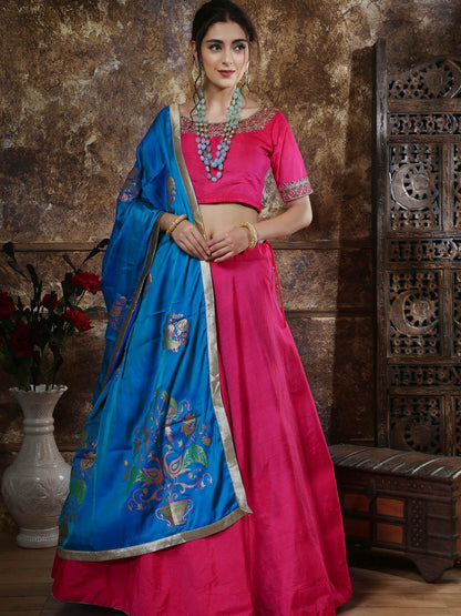 Pink Mastani Silk Lehenga Choli Set - Rajwada