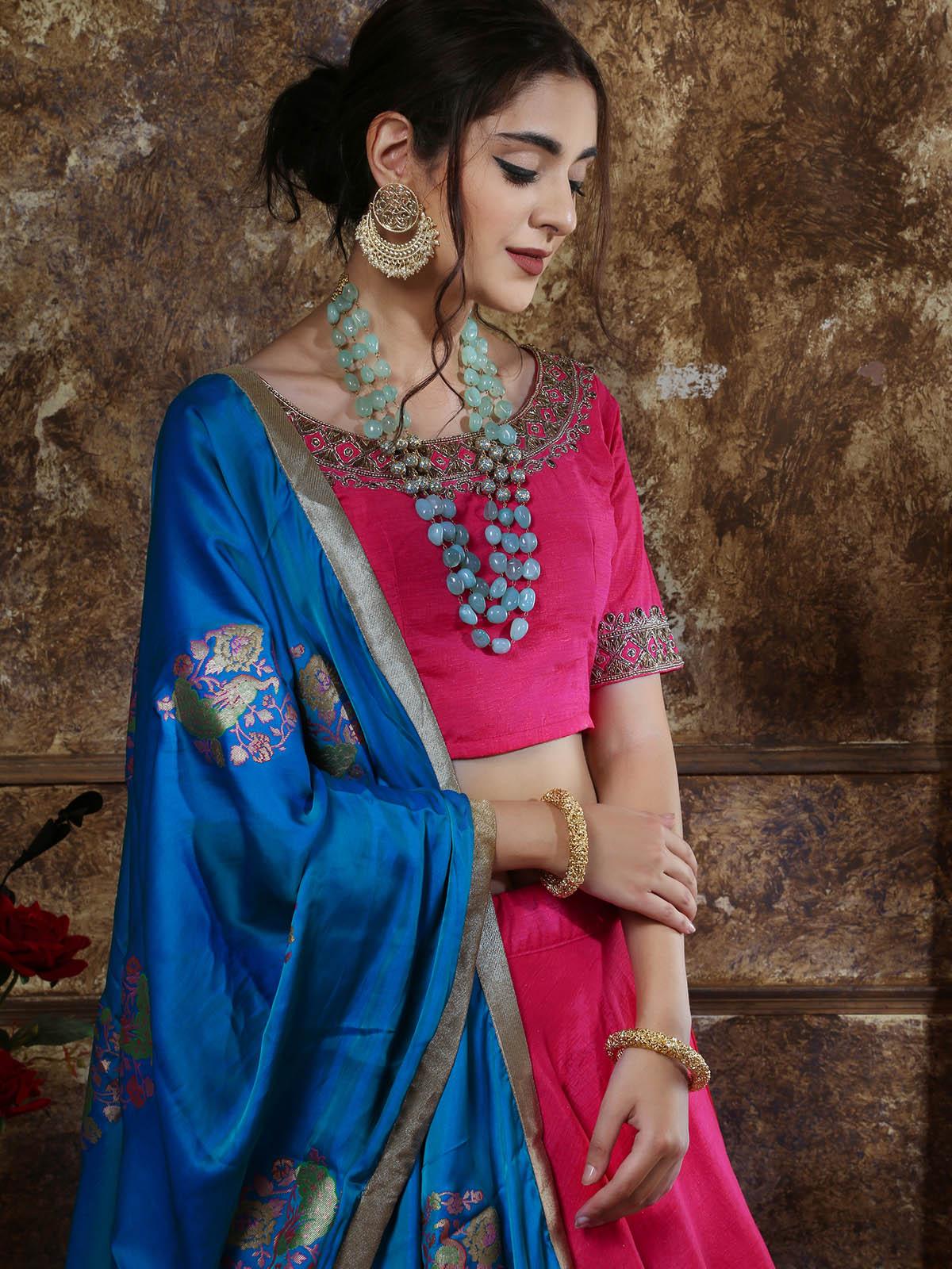Pink Mastani Silk Lehenga Choli Set - Rajwada