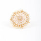 Pink Pearl Round Finger Ring - Rajwada