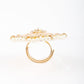 Pink Pearl Round Finger Ring - Rajwada