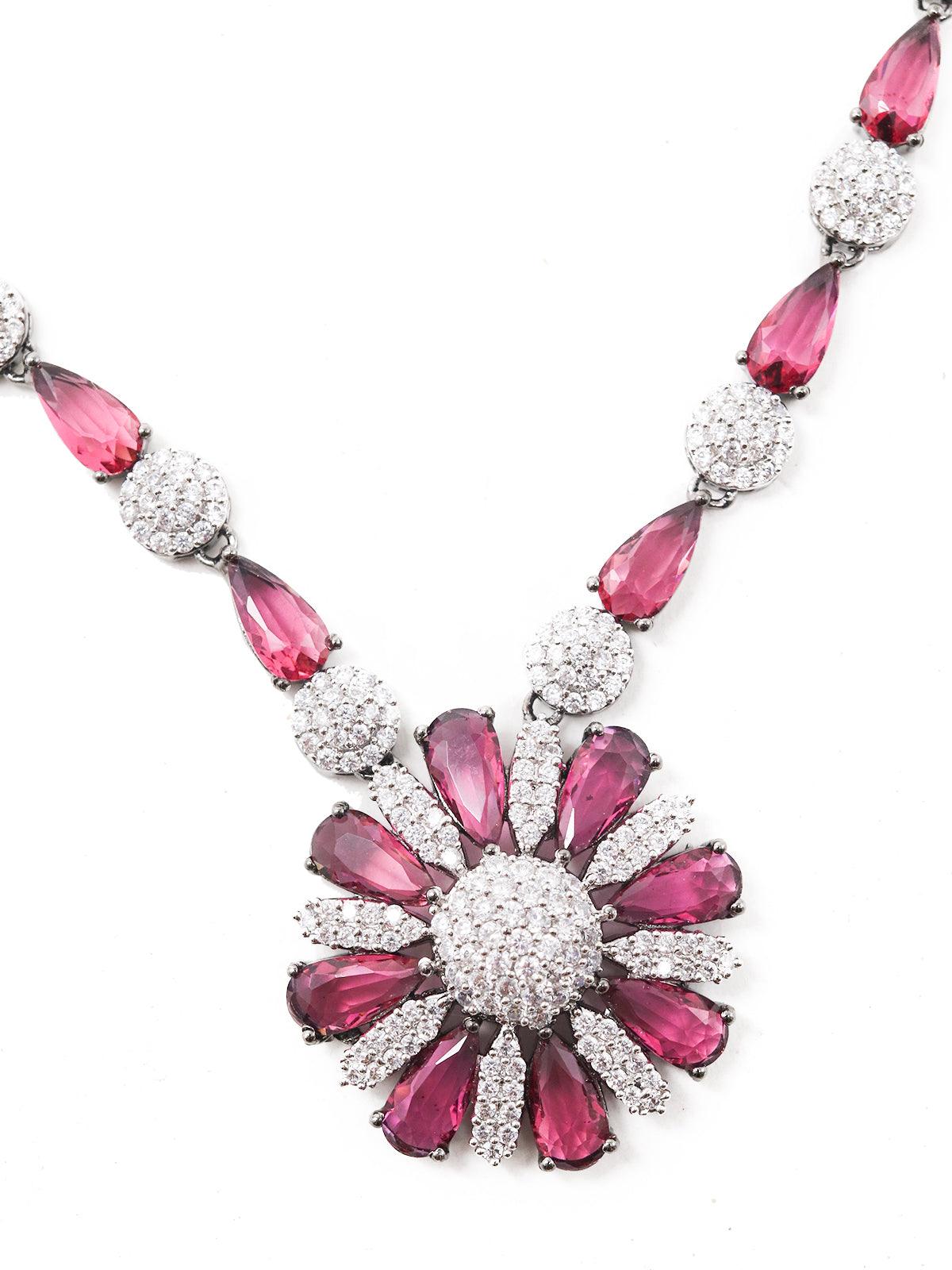 Pink Princess Feel Necklace Set - Rajwada