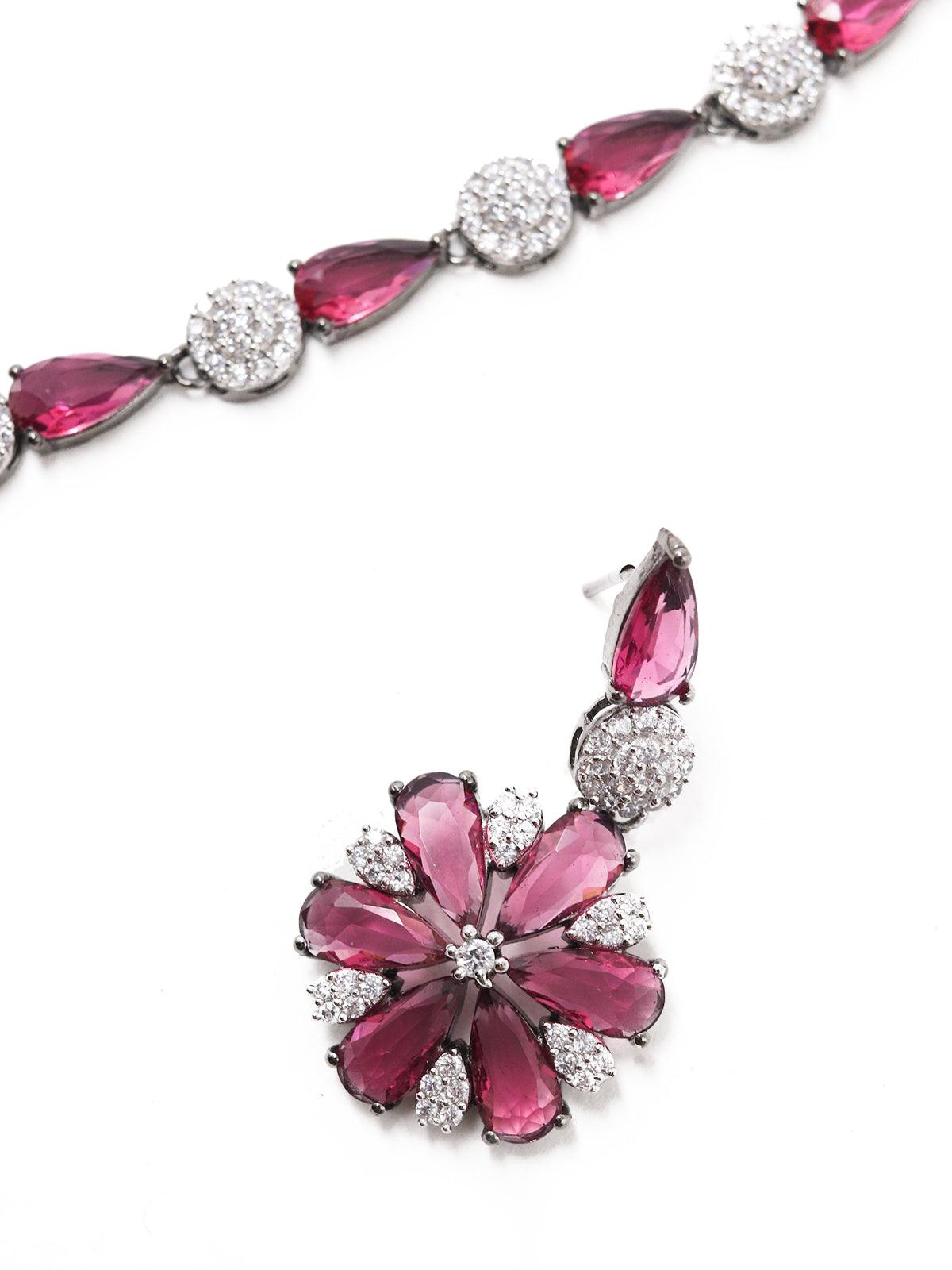 Pink Princess Feel Necklace Set - Rajwada