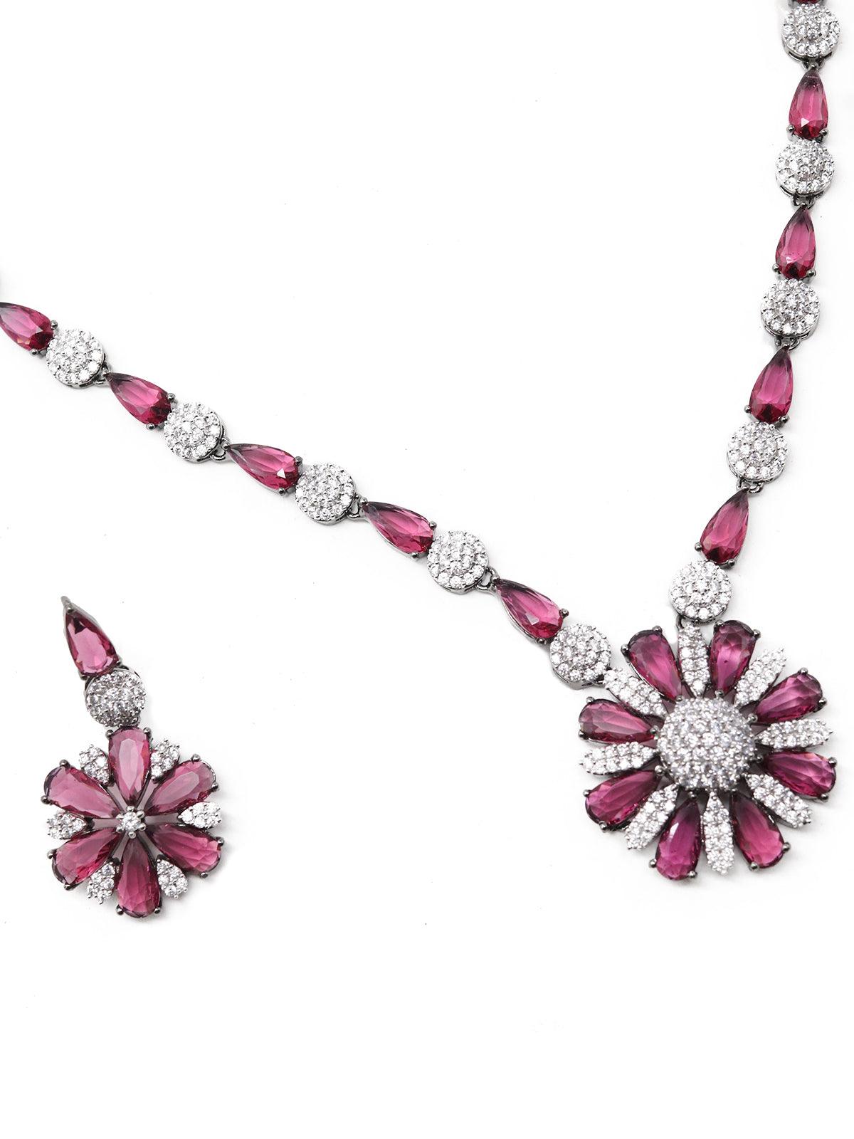 Pink Princess Feel Necklace Set - Rajwada
