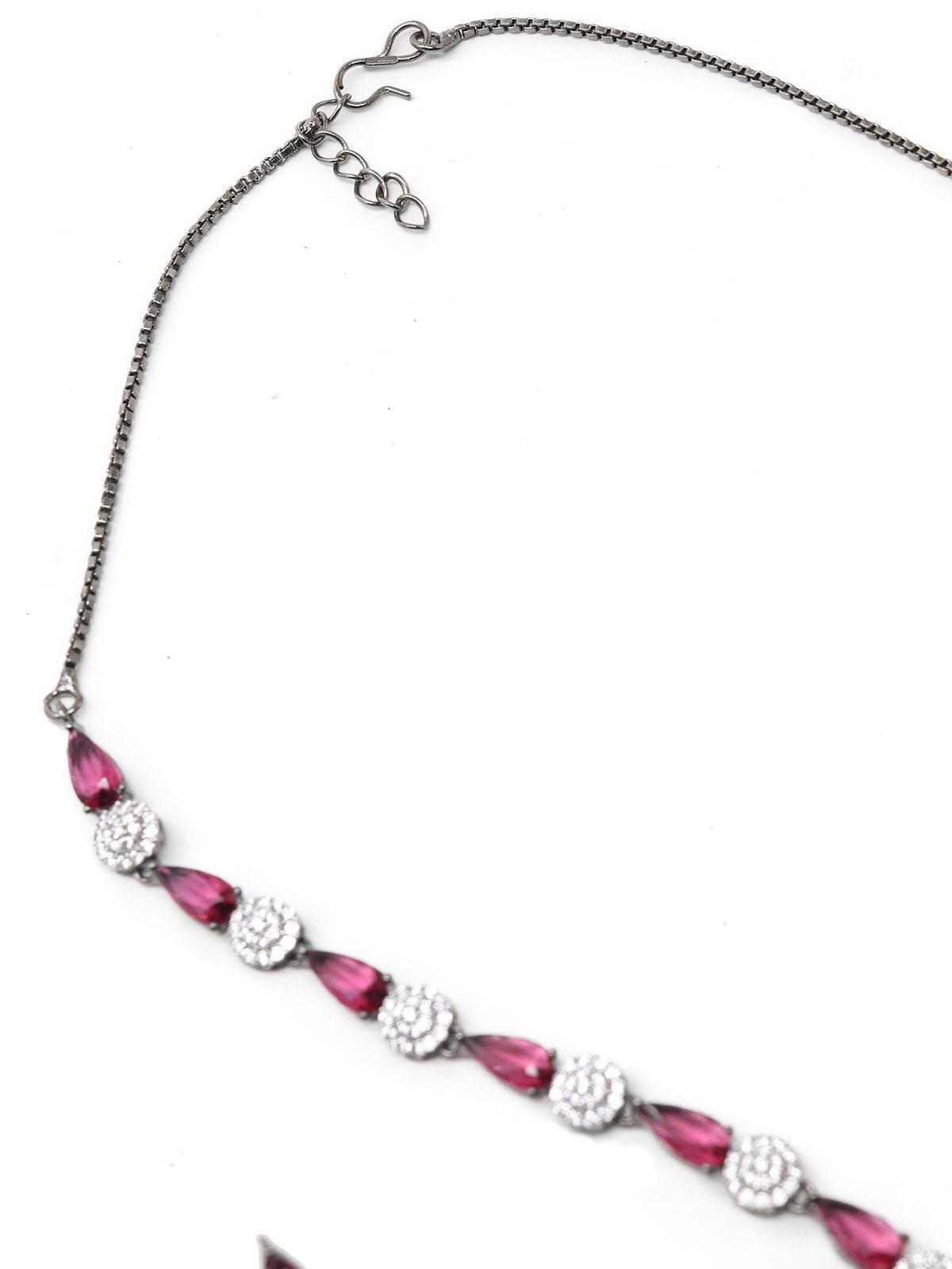 Pink Princess Feel Necklace Set - Rajwada