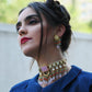 Pink Rhinestone Choker Necklace - Rajwada