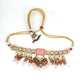 Pink Rhinestone Choker Necklace - Rajwada