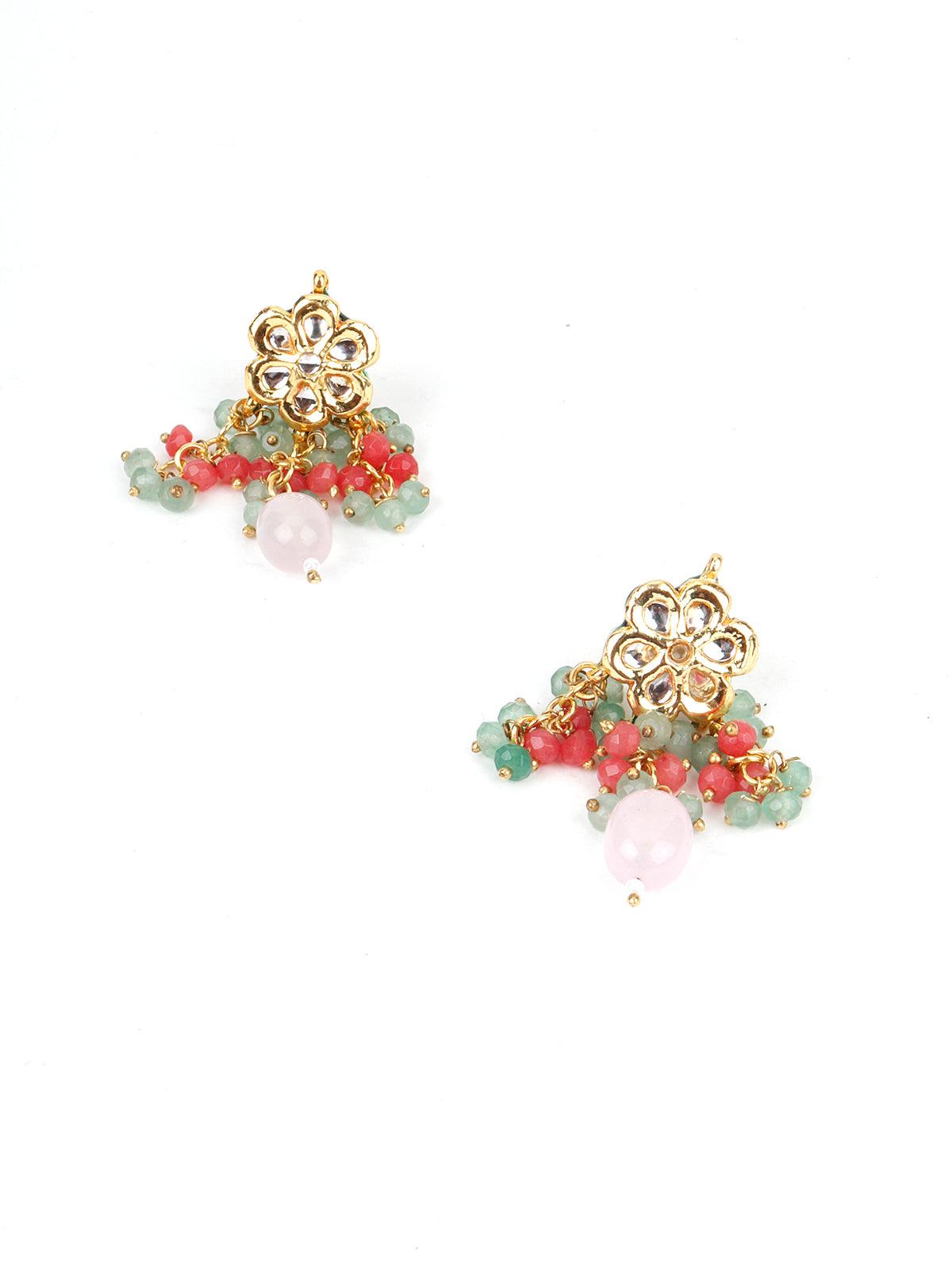 Pink Rhinestone Choker Necklace - Rajwada