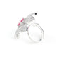 Pink Ruby Floral Finger Ring - Rajwada