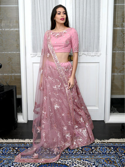 PINK SASSY LEHENGA CHOLI SET - Rajwada