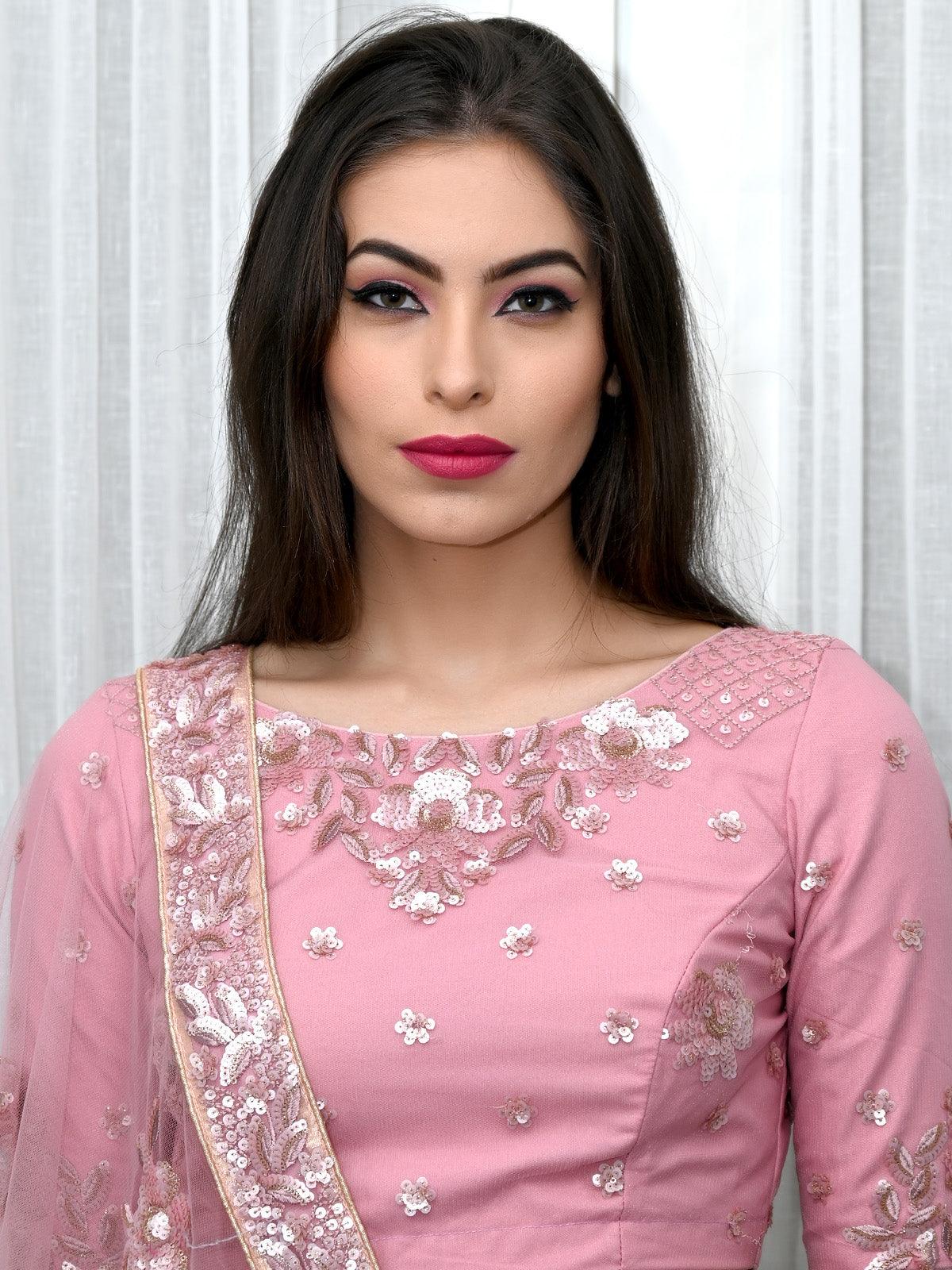 PINK SASSY LEHENGA CHOLI SET - Rajwada