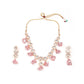 Pink studded stunning statement necklace set - Rajwada