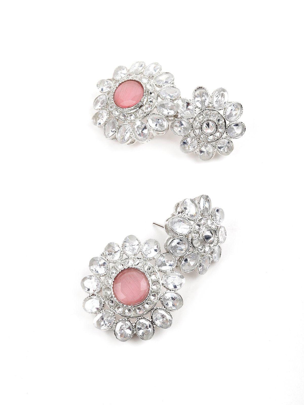 Pink&Red Multi-String Necklace Set - Rajwada