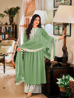 Pista Color Georgette Plazzo Suit - Rajwada