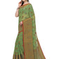 Pista Colour Banarasi Silk Madhubani Work Saree - Rajwada