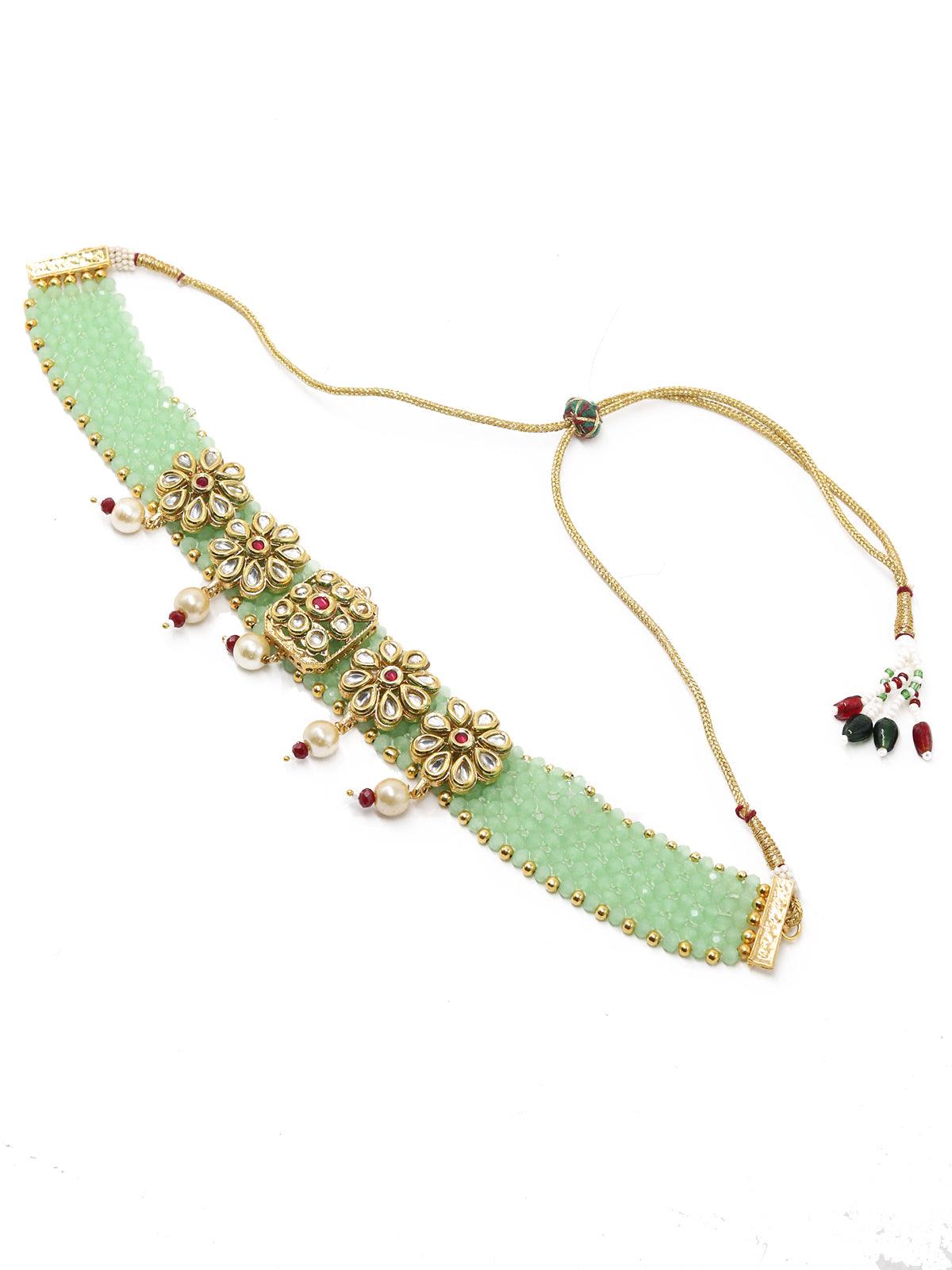 Pista Green Adorable Onyx Choker - Rajwada