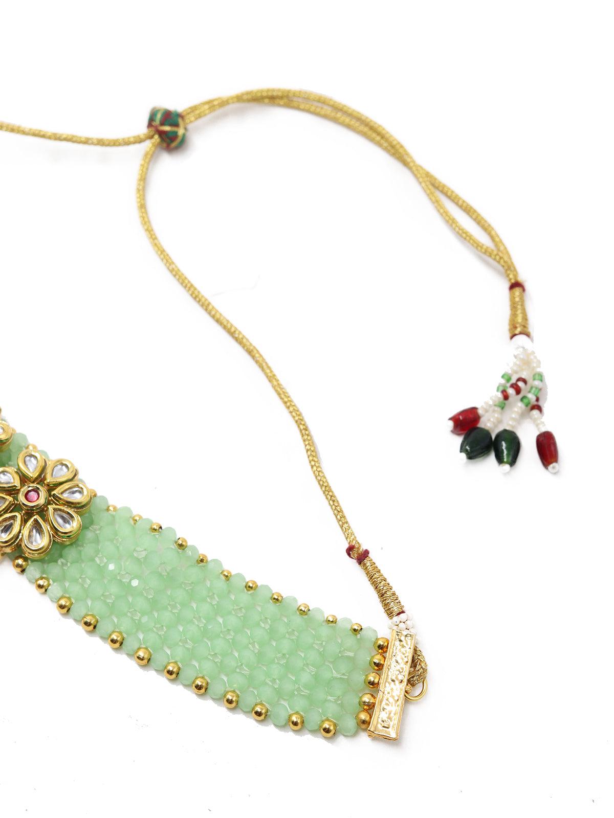 Pista Green Adorable Onyx Choker - Rajwada