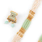Pistachio Green Enamelled Long Multistring Onyx-Pearl Necklace Set - Rajwada