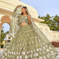 Pistachio Green Fancy Net Lehenga Choli Set - Rajwada