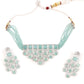 Plush Sea Green Choker Set - Rajwada