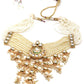 Ponderous pearl  kundan choker with earrings! - Rajwada