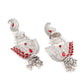 Rajwada Women Red And Silver Dangle Earrings