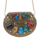 Rajwada Gold Metal Embellished Sling Bag For Women