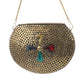 Rajwada Gold Metal Embellished Sling Bag For Women