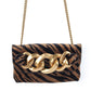 Rajwada Brown And Black Suede Printed Sling Bag For Women