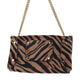 Rajwada Brown And Black Suede Printed Sling Bag For Women