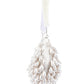 Rajwada White Suede Embellished Hand Bag For Women