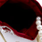 Rajwada Red Suede Embellished Potli For Women