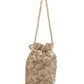 Rajwada Beige Velvet Embellished Potli For Women