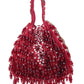 Rajwada Dark Pink Suede Embellished Potli For Women