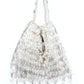Rajwada Off White Suede Embellished Potli For Women